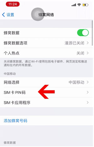 三水苹果14维修网分享如何给iPhone14的SIM卡设置密码 